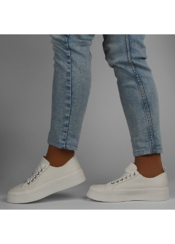 Белые демисезонные женские кроссовки 198021 Renzoni