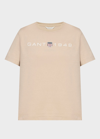 Пудровая летняя футболка Gant