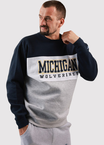 Комбінований світшот Blue 84 колор блок нашивки (361422100)