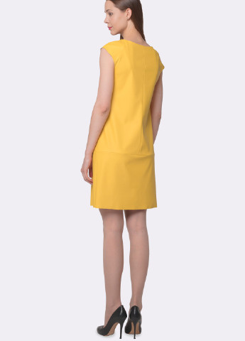 Желтое кэжуал платье Cat Orange однотонное