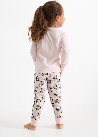 Бледно-розовая всесезон пижама (лонгслив, брюки) лонгслив + брюки C&A
