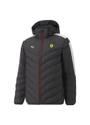 Чорна демісезонна куртка scuderia ferrari race mt7 ecolite jacket men Puma