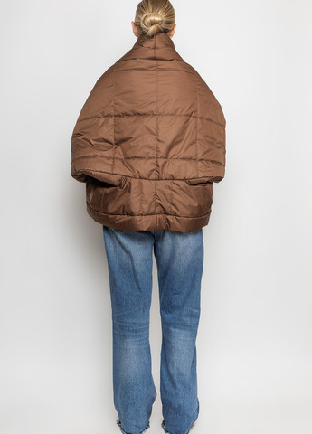 Коричнева демісезонна куртка куртка-ковдра CHIUAS