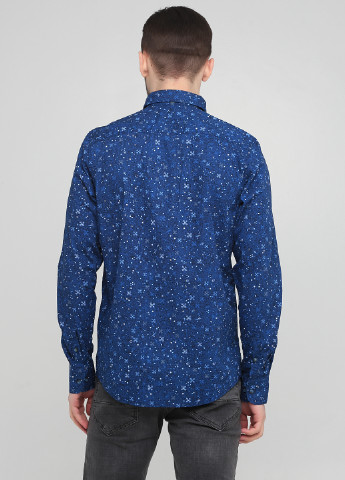 Темно-синяя кэжуал рубашка с цветами Lerros