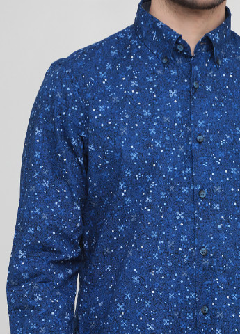 Темно-синяя кэжуал рубашка с цветами Lerros