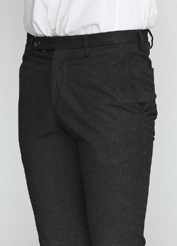 Темно-серые классические демисезонные прямые брюки Pako Lorente