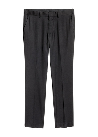 Черные кэжуал демисезонные прямые брюки H&M