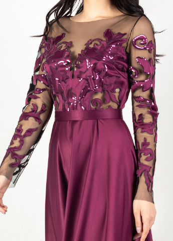 Фиолетовое вечернее платье Seam фактурное
