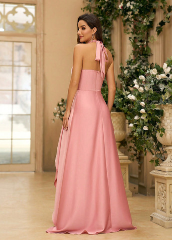 Розовое праздничный платье SHEIN однотонное