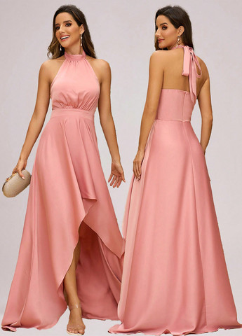 Розовое праздничный платье SHEIN однотонное