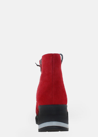 Зимние ботинки r1535-11 красный Carvallio из натуральной замши