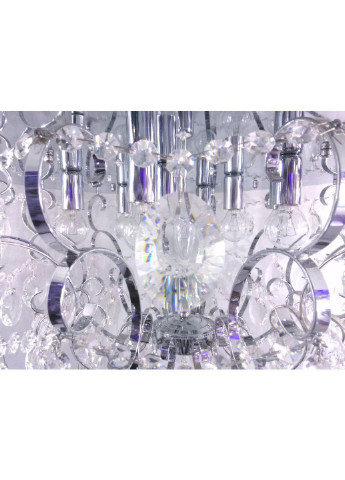 Люстра стельова кришталева з пультом 90020/10 Хром 45х60х60 см. Sunnysky (253122258)