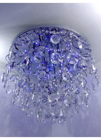 Люстра стельова кришталева з пультом 90020/10 Хром 45х60х60 см. Sunnysky (253122258)