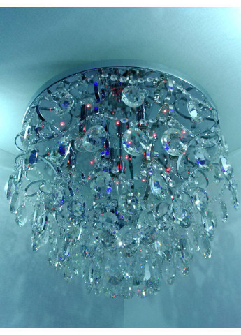 Люстра стельова кришталева з пультом 90020/10 Хром 45х60х60 см. Sunnysky (253122258)