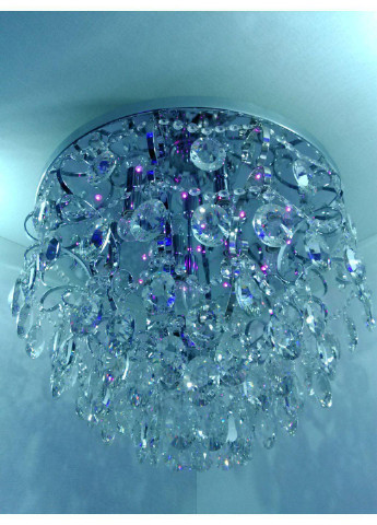 Люстра стельова кришталева з пультом 90020/10 Хром 45х60х60 см. Sunnysky (253122258)