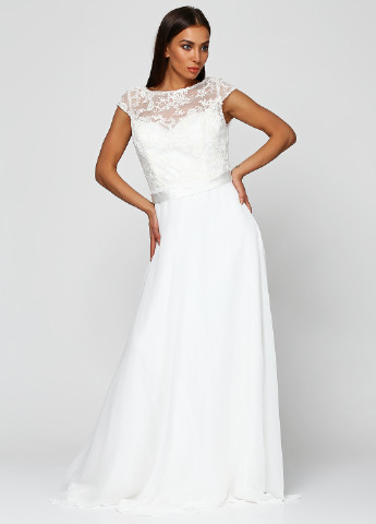 Белое свадебное платье макси Magic Nights однотонное