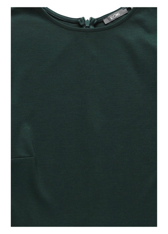 Темно-зеленое кэжуал платье клеш Kiomi однотонное