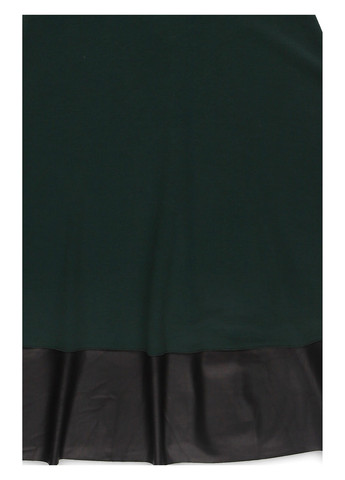 Темно-зеленое кэжуал платье клеш Kiomi однотонное