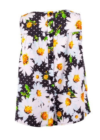Комбинированная цветочной расцветки блузка без рукава Gulliver летняя
