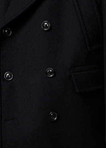 Черное демисезонное Пальто двубортное Gant