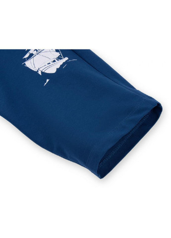 Синій літній набір дитячого одягу з вітрильником (8299-116b-white) E&H