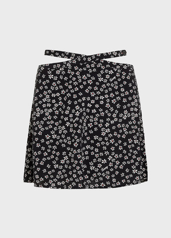 Черная кэжуал цветочной расцветки юбка Tommy Jeans