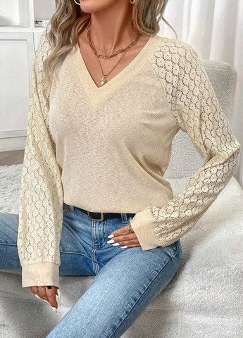 Светло-бежевая блуза SHEIN