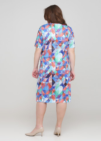 Комбінована кежуал сукня сукня-футболка Fashion news з геометричним візерунком