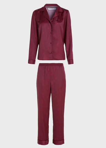 Бордовая всесезон пижама (рубашка, брюки) рубашка + брюки Tommy Hilfiger