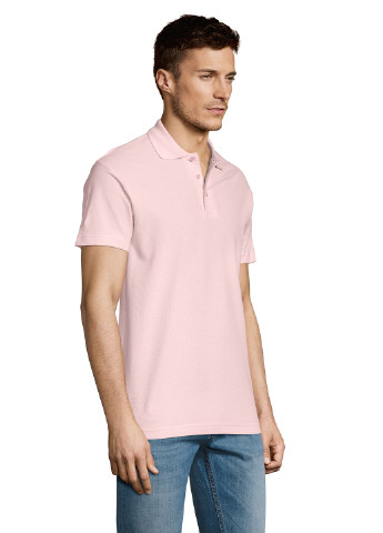 Розовая футболка-поло для мужчин Sol's однотонная