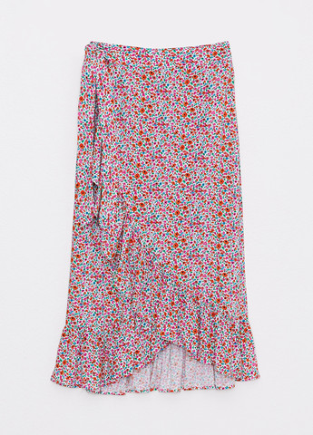Разноцветная кэжуал цветочной расцветки юбка LC Waikiki на запах