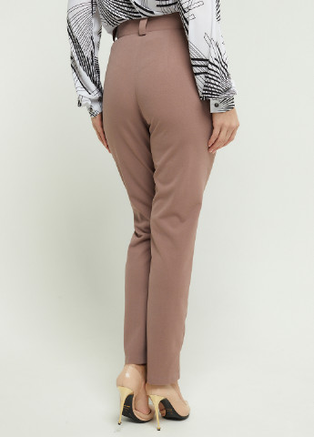 Розово-коричневые кэжуал демисезонные зауженные брюки Miledi