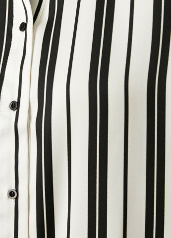 Черно-белая кэжуал рубашка в полоску KOTON