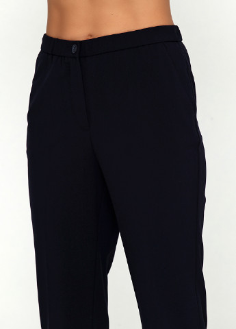 Темно-синие классические демисезонные прямые брюки BRANDTEX CLASSIC