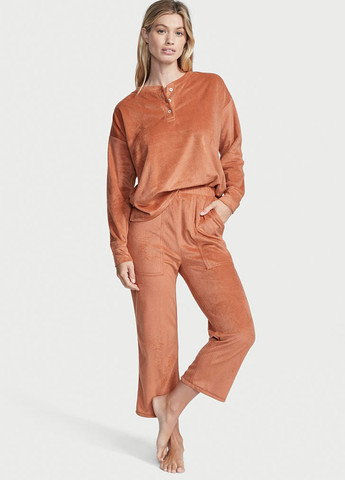 Світло-коричнева всесезон піжама (кофта+штани) кофта + брюки Victoria's Secret