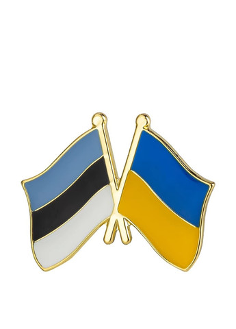 Значок-пін (friendship flag) Україна - Естонія, 25х19 мм No Brand (306443964)