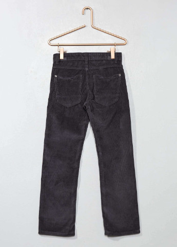 Темно-серые кэжуал демисезонные брюки прямые Kiabi