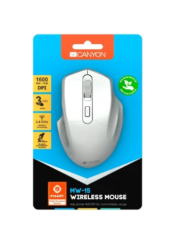 Мышка MW-15 Wireless Pearl White (CNE-CMSW15PW) Canyon (253547508)
