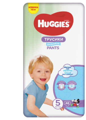 Підгузник Pants 5 Mega для хлопчиків (12-17 кг) 48 (5029053547619) Huggies (207383642)