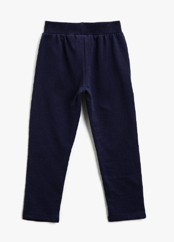 Темно-синие спортивные демисезонные прямые брюки KOTON