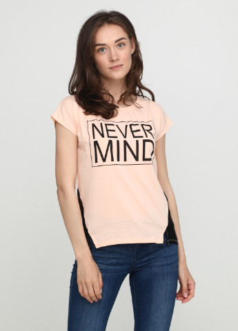 Персиковая летняя футболка N.Everyday