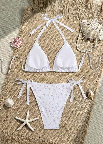 Комбінований демісезонний купальник (ліф, трусики) бікіні, роздільний SHEIN