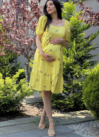 Желтое повседневный платье Dianora
