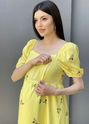 Желтое повседневный платье Dianora