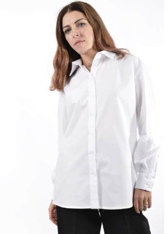 Подовжена біла сорочка Luxik (251837608)