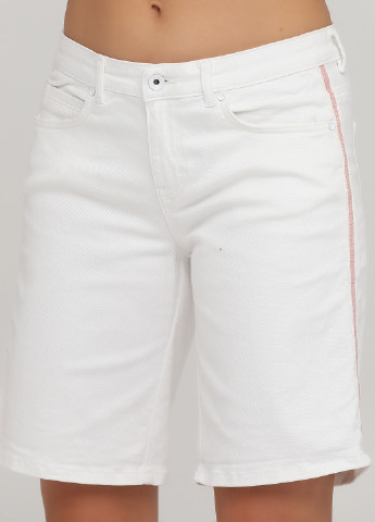 Шорти Tom Tailor однотонні білі джинсові бавовна