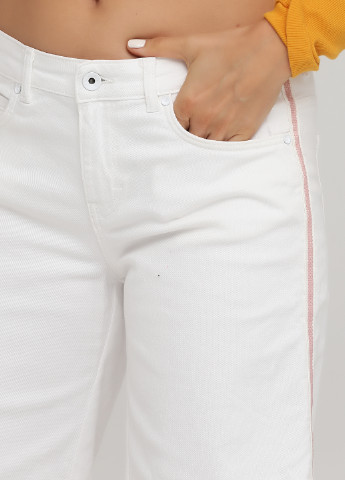 Шорты Tom Tailor однотонные белые джинсовые хлопок
