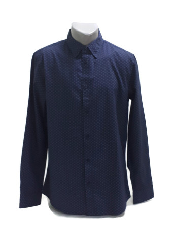 Темно-синяя кэжуал рубашка с геометрическим узором Livergy