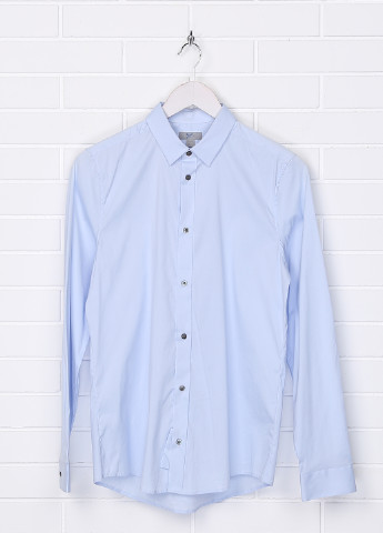 Голубой кэжуал рубашка однотонная Cos с длинным рукавом