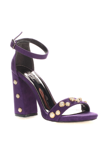 Фиолетовые босоножки Rifellini на высоком каблуке с ремешком с бусинами турецкие